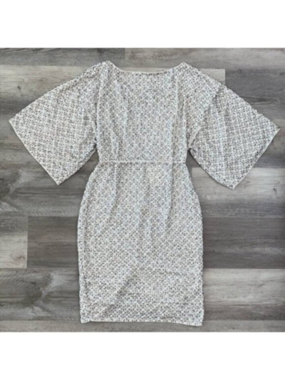 NEW ASOS Beaded Dress Party Cocktail Wedding Guest Gray Green Holiday Pencil 4 P